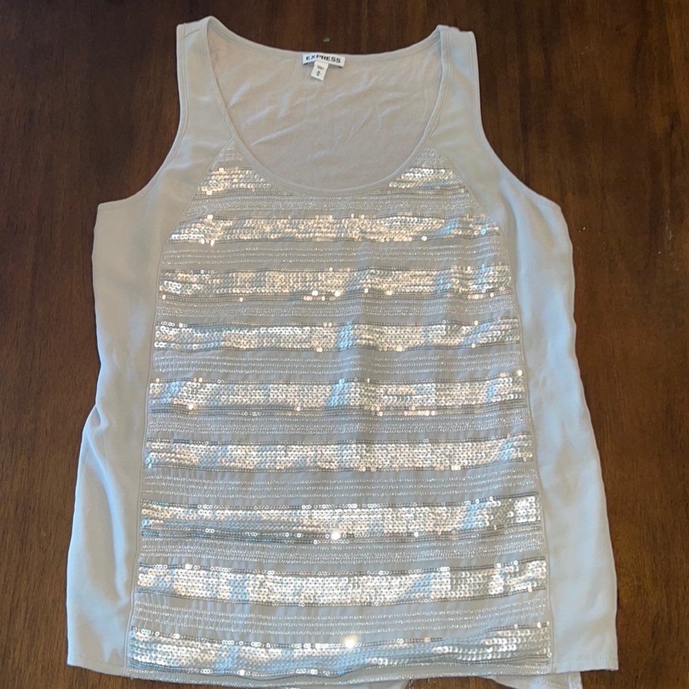 Express embellished tank top